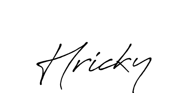 How to make Hricky name signature. Use Antro_Vectra_Bolder style for creating short signs online. This is the latest handwritten sign. Hricky signature style 7 images and pictures png