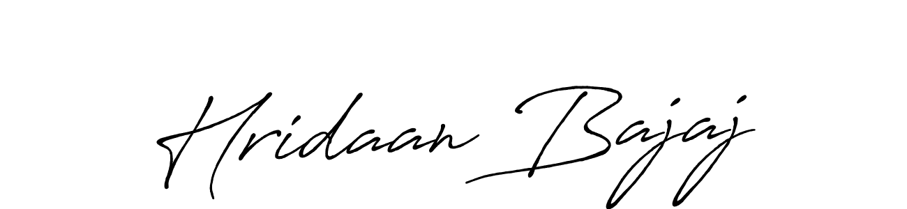 Design your own signature with our free online signature maker. With this signature software, you can create a handwritten (Antro_Vectra_Bolder) signature for name Hridaan Bajaj. Hridaan Bajaj signature style 7 images and pictures png