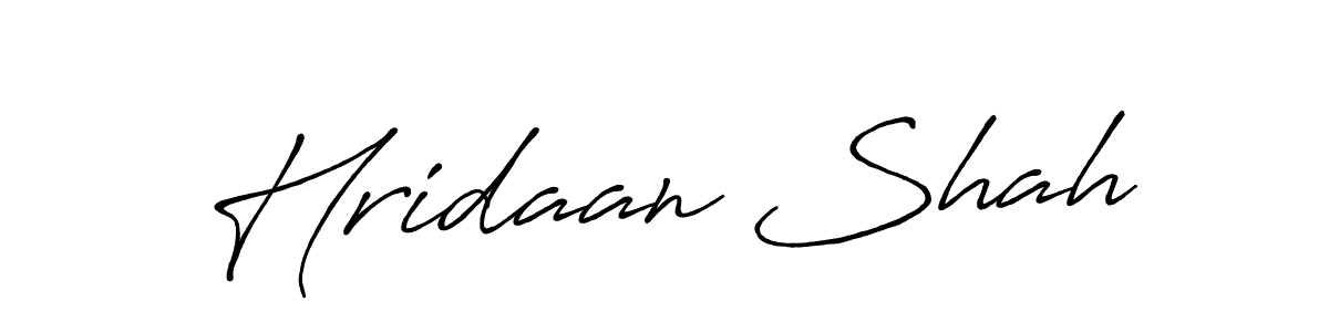Use a signature maker to create a handwritten signature online. With this signature software, you can design (Antro_Vectra_Bolder) your own signature for name Hridaan Shah. Hridaan Shah signature style 7 images and pictures png