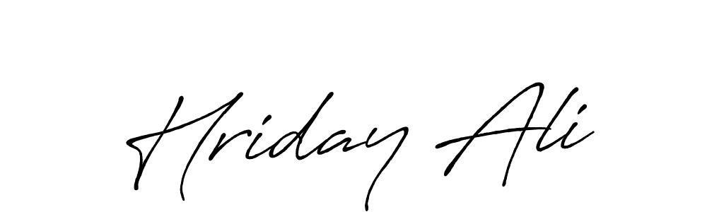 Make a short Hriday Ali signature style. Manage your documents anywhere anytime using Antro_Vectra_Bolder. Create and add eSignatures, submit forms, share and send files easily. Hriday Ali signature style 7 images and pictures png
