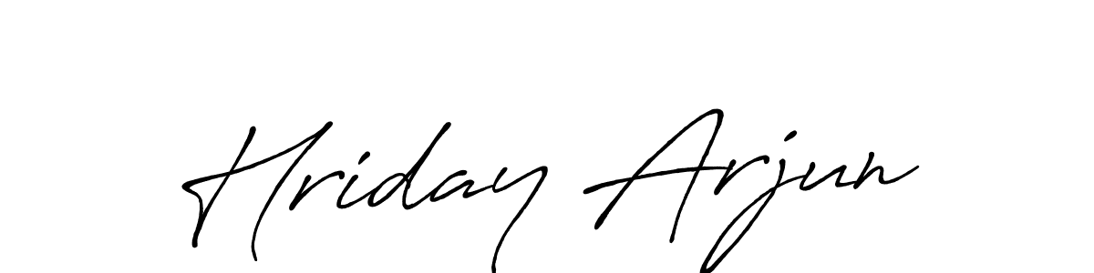 Make a beautiful signature design for name Hriday Arjun. With this signature (Antro_Vectra_Bolder) style, you can create a handwritten signature for free. Hriday Arjun signature style 7 images and pictures png