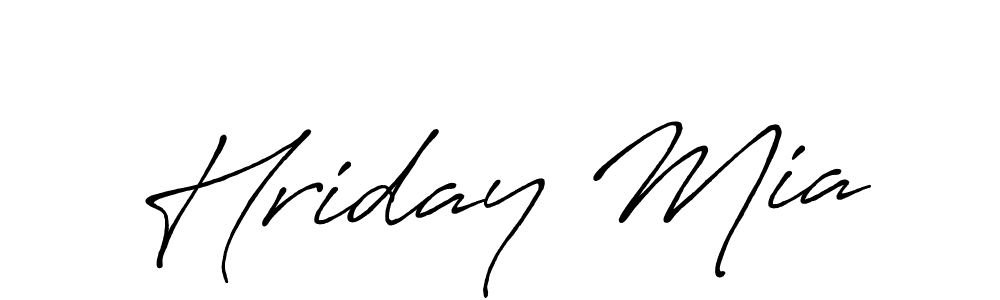 Make a beautiful signature design for name Hriday Mia. With this signature (Antro_Vectra_Bolder) style, you can create a handwritten signature for free. Hriday Mia signature style 7 images and pictures png