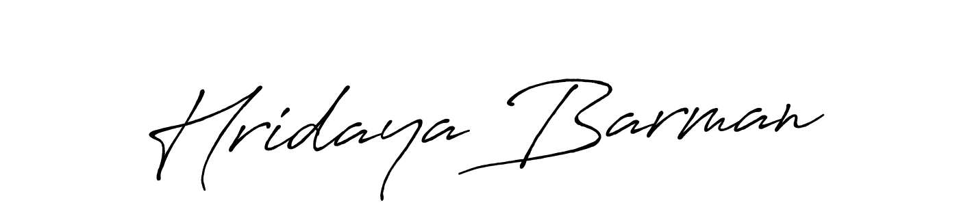 Create a beautiful signature design for name Hridaya Barman. With this signature (Antro_Vectra_Bolder) fonts, you can make a handwritten signature for free. Hridaya Barman signature style 7 images and pictures png