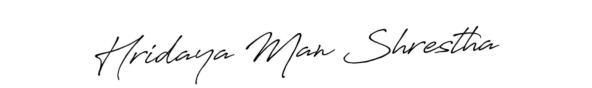 It looks lik you need a new signature style for name Hridaya Man Shrestha. Design unique handwritten (Antro_Vectra_Bolder) signature with our free signature maker in just a few clicks. Hridaya Man Shrestha signature style 7 images and pictures png