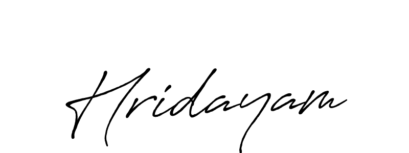 How to make Hridayam name signature. Use Antro_Vectra_Bolder style for creating short signs online. This is the latest handwritten sign. Hridayam signature style 7 images and pictures png