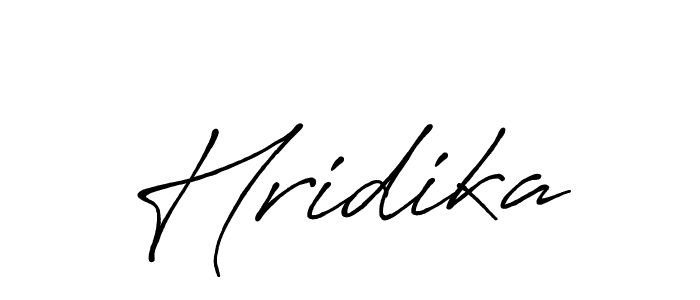 How to make Hridika signature? Antro_Vectra_Bolder is a professional autograph style. Create handwritten signature for Hridika name. Hridika signature style 7 images and pictures png