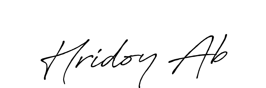 Make a beautiful signature design for name Hridoy Ab. With this signature (Antro_Vectra_Bolder) style, you can create a handwritten signature for free. Hridoy Ab signature style 7 images and pictures png