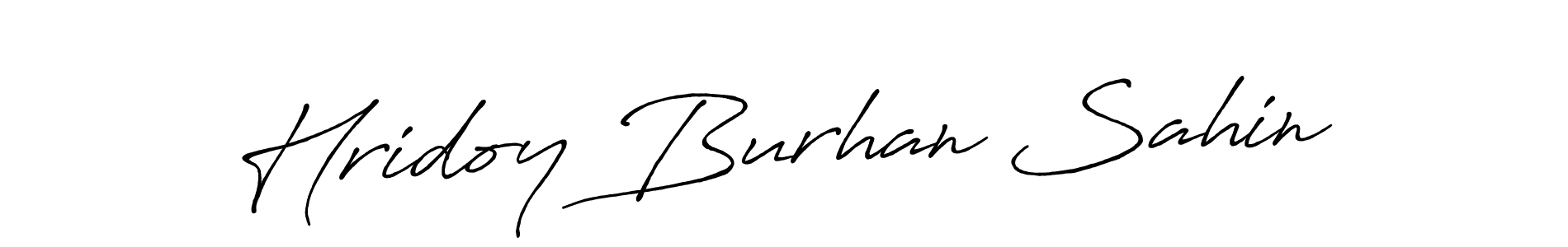 Make a beautiful signature design for name Hridoy Burhan Sahin. With this signature (Antro_Vectra_Bolder) style, you can create a handwritten signature for free. Hridoy Burhan Sahin signature style 7 images and pictures png