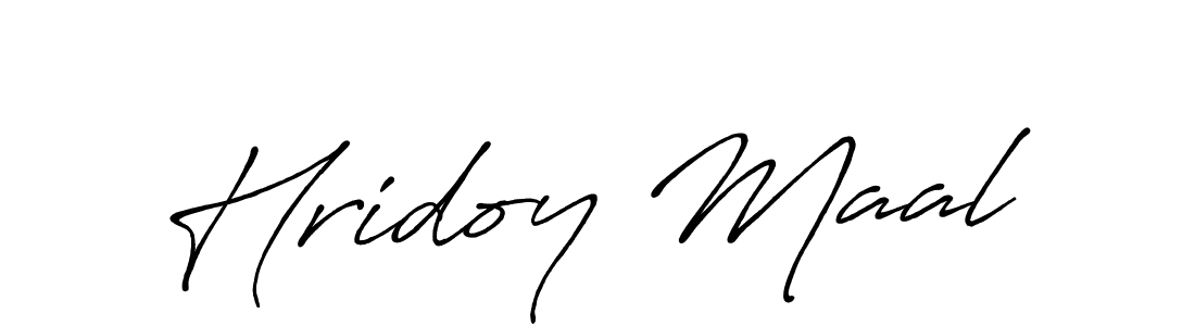 How to make Hridoy Maal name signature. Use Antro_Vectra_Bolder style for creating short signs online. This is the latest handwritten sign. Hridoy Maal signature style 7 images and pictures png