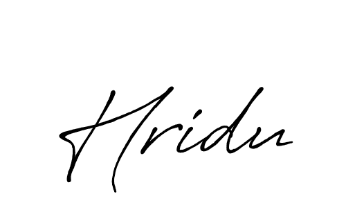 Use a signature maker to create a handwritten signature online. With this signature software, you can design (Antro_Vectra_Bolder) your own signature for name Hridu. Hridu signature style 7 images and pictures png