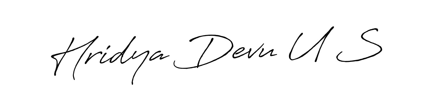 Also You can easily find your signature by using the search form. We will create Hridya Devu U S name handwritten signature images for you free of cost using Antro_Vectra_Bolder sign style. Hridya Devu U S signature style 7 images and pictures png