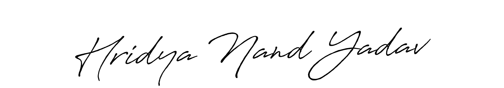 Antro_Vectra_Bolder is a professional signature style that is perfect for those who want to add a touch of class to their signature. It is also a great choice for those who want to make their signature more unique. Get Hridya Nand Yadav name to fancy signature for free. Hridya Nand Yadav signature style 7 images and pictures png