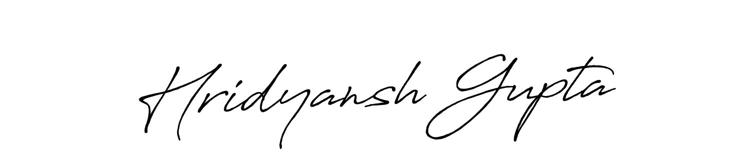 How to make Hridyansh Gupta name signature. Use Antro_Vectra_Bolder style for creating short signs online. This is the latest handwritten sign. Hridyansh Gupta signature style 7 images and pictures png