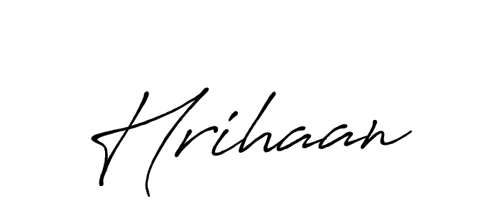 Create a beautiful signature design for name Hrihaan. With this signature (Antro_Vectra_Bolder) fonts, you can make a handwritten signature for free. Hrihaan signature style 7 images and pictures png