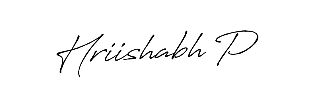 if you are searching for the best signature style for your name Hriishabh P. so please give up your signature search. here we have designed multiple signature styles  using Antro_Vectra_Bolder. Hriishabh P signature style 7 images and pictures png