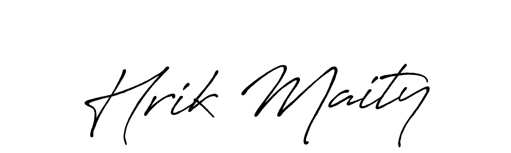 The best way (Antro_Vectra_Bolder) to make a short signature is to pick only two or three words in your name. The name Hrik Maity include a total of six letters. For converting this name. Hrik Maity signature style 7 images and pictures png