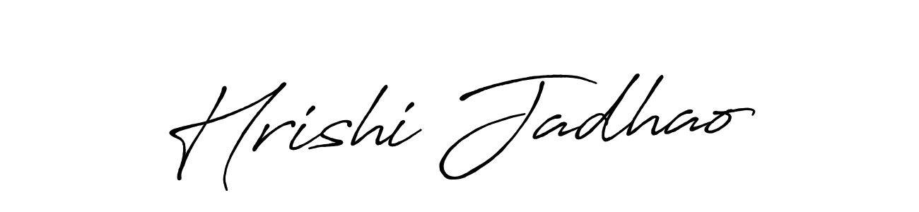 Make a beautiful signature design for name Hrishi Jadhao. With this signature (Antro_Vectra_Bolder) style, you can create a handwritten signature for free. Hrishi Jadhao signature style 7 images and pictures png