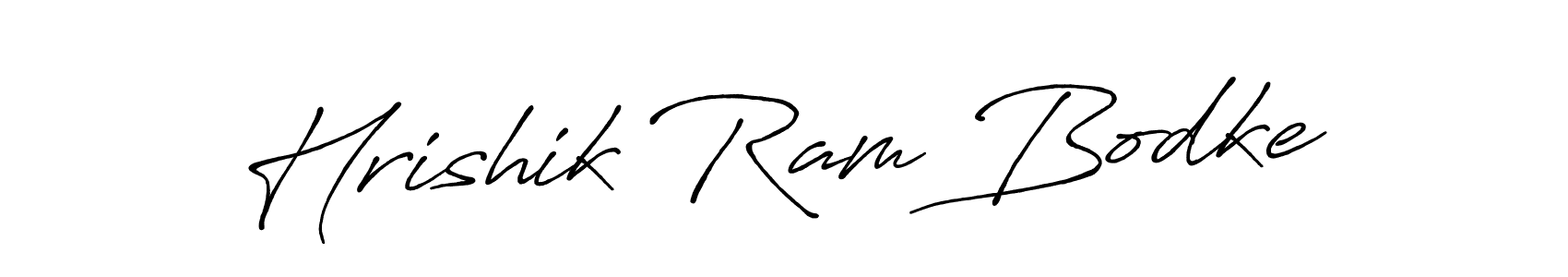 Make a beautiful signature design for name Hrishik Ram Bodke. With this signature (Antro_Vectra_Bolder) style, you can create a handwritten signature for free. Hrishik Ram Bodke signature style 7 images and pictures png