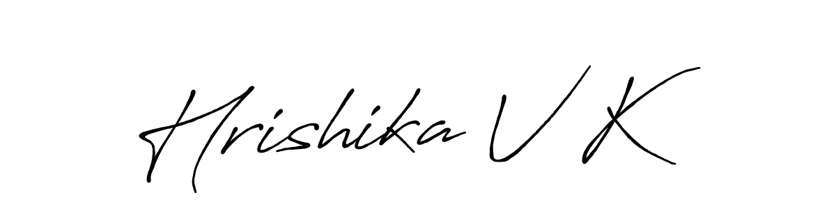 Design your own signature with our free online signature maker. With this signature software, you can create a handwritten (Antro_Vectra_Bolder) signature for name Hrishika V K. Hrishika V K signature style 7 images and pictures png