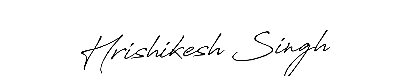 How to make Hrishikesh Singh name signature. Use Antro_Vectra_Bolder style for creating short signs online. This is the latest handwritten sign. Hrishikesh Singh signature style 7 images and pictures png