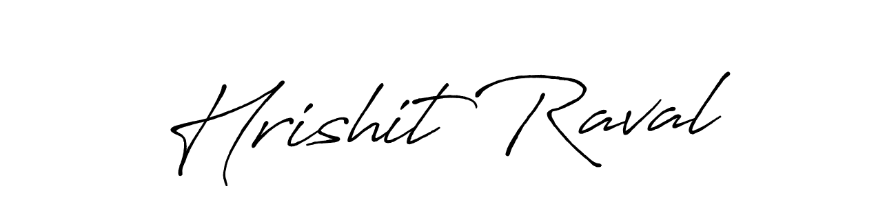 Use a signature maker to create a handwritten signature online. With this signature software, you can design (Antro_Vectra_Bolder) your own signature for name Hrishit Raval. Hrishit Raval signature style 7 images and pictures png