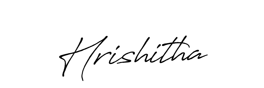 How to make Hrishitha name signature. Use Antro_Vectra_Bolder style for creating short signs online. This is the latest handwritten sign. Hrishitha signature style 7 images and pictures png