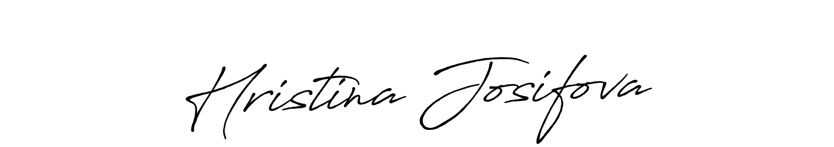 Hristina Josifova stylish signature style. Best Handwritten Sign (Antro_Vectra_Bolder) for my name. Handwritten Signature Collection Ideas for my name Hristina Josifova. Hristina Josifova signature style 7 images and pictures png