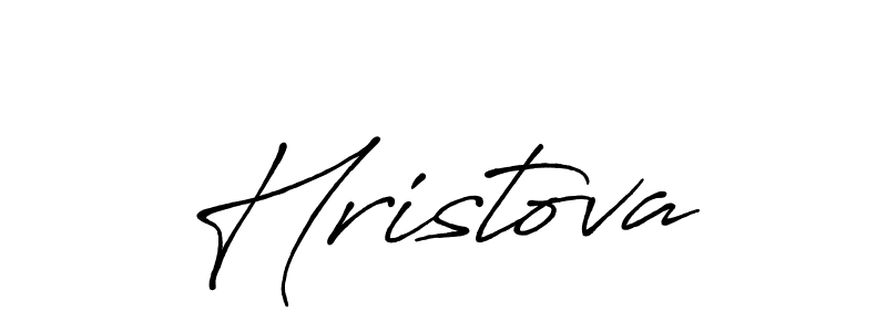 Create a beautiful signature design for name Hristova. With this signature (Antro_Vectra_Bolder) fonts, you can make a handwritten signature for free. Hristova signature style 7 images and pictures png