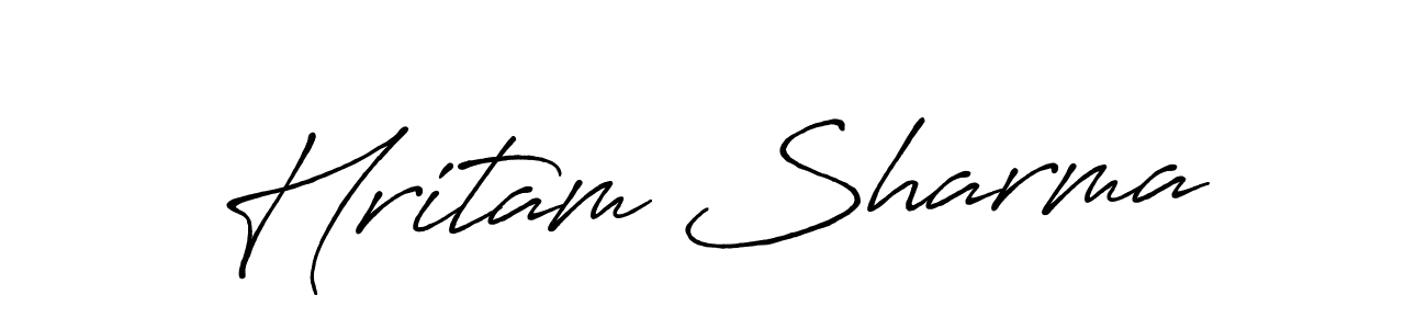 Hritam Sharma stylish signature style. Best Handwritten Sign (Antro_Vectra_Bolder) for my name. Handwritten Signature Collection Ideas for my name Hritam Sharma. Hritam Sharma signature style 7 images and pictures png