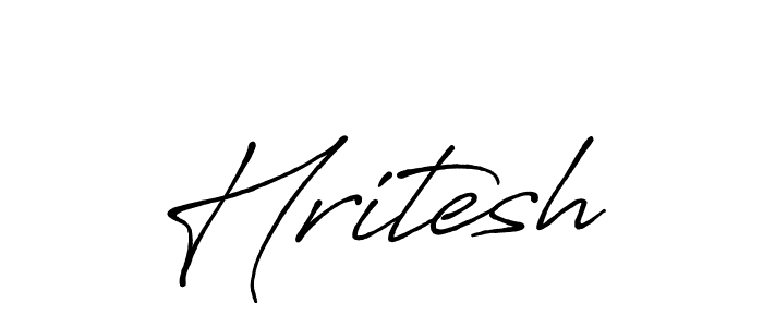 Also we have Hritesh name is the best signature style. Create professional handwritten signature collection using Antro_Vectra_Bolder autograph style. Hritesh signature style 7 images and pictures png