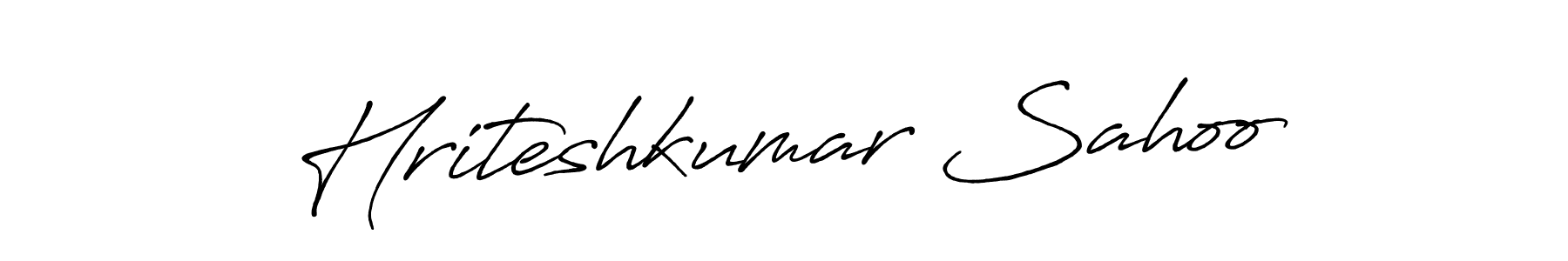 Create a beautiful signature design for name Hriteshkumar Sahoo. With this signature (Antro_Vectra_Bolder) fonts, you can make a handwritten signature for free. Hriteshkumar Sahoo signature style 7 images and pictures png