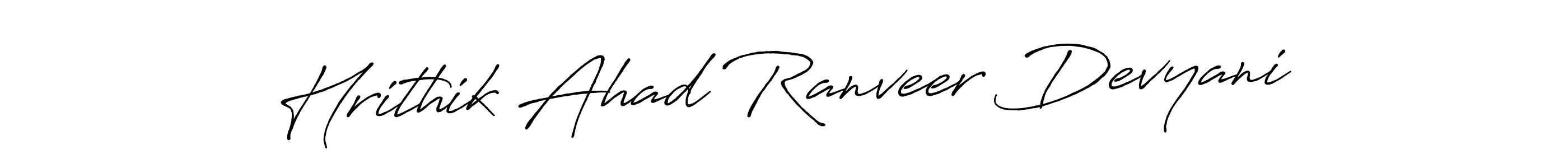 Hrithik Ahad Ranveer Devyani stylish signature style. Best Handwritten Sign (Antro_Vectra_Bolder) for my name. Handwritten Signature Collection Ideas for my name Hrithik Ahad Ranveer Devyani. Hrithik Ahad Ranveer Devyani signature style 7 images and pictures png