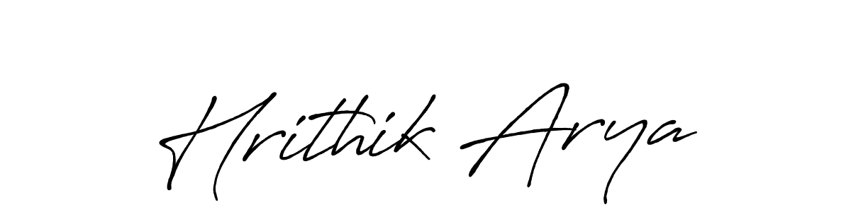 Make a beautiful signature design for name Hrithik Arya. With this signature (Antro_Vectra_Bolder) style, you can create a handwritten signature for free. Hrithik Arya signature style 7 images and pictures png