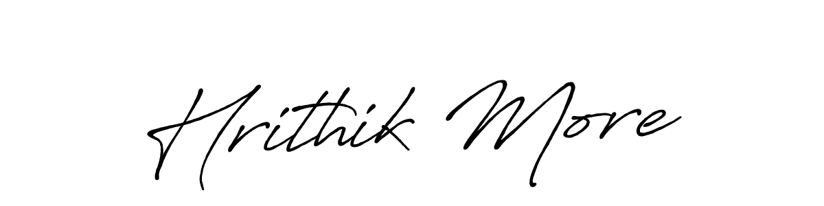 Also You can easily find your signature by using the search form. We will create Hrithik More name handwritten signature images for you free of cost using Antro_Vectra_Bolder sign style. Hrithik More signature style 7 images and pictures png