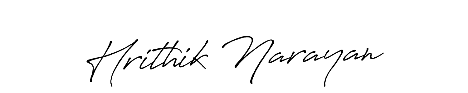 Design your own signature with our free online signature maker. With this signature software, you can create a handwritten (Antro_Vectra_Bolder) signature for name Hrithik Narayan. Hrithik Narayan signature style 7 images and pictures png