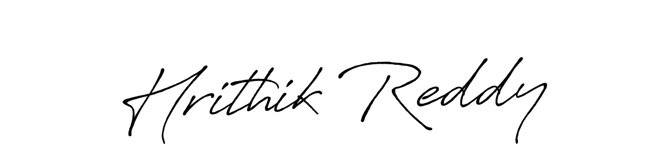 Create a beautiful signature design for name Hrithik Reddy. With this signature (Antro_Vectra_Bolder) fonts, you can make a handwritten signature for free. Hrithik Reddy signature style 7 images and pictures png