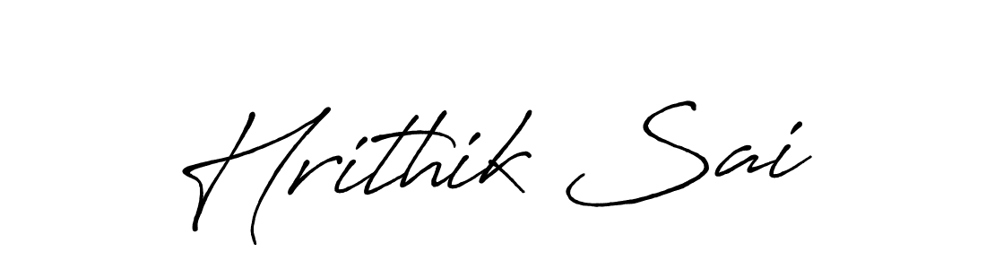 Create a beautiful signature design for name Hrithik Sai. With this signature (Antro_Vectra_Bolder) fonts, you can make a handwritten signature for free. Hrithik Sai signature style 7 images and pictures png