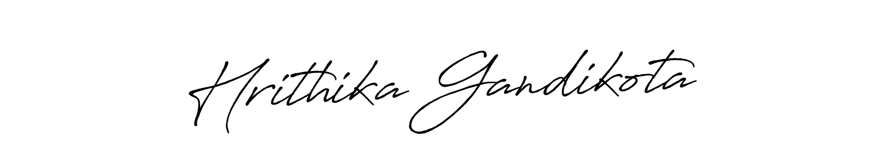 Hrithika Gandikota stylish signature style. Best Handwritten Sign (Antro_Vectra_Bolder) for my name. Handwritten Signature Collection Ideas for my name Hrithika Gandikota. Hrithika Gandikota signature style 7 images and pictures png