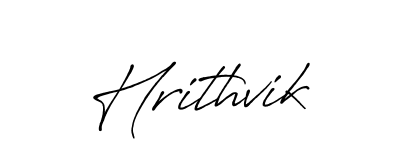 How to make Hrithvik name signature. Use Antro_Vectra_Bolder style for creating short signs online. This is the latest handwritten sign. Hrithvik signature style 7 images and pictures png