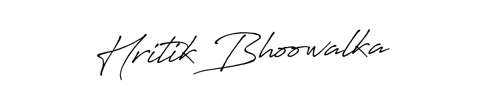 Also we have Hritik Bhoowalka name is the best signature style. Create professional handwritten signature collection using Antro_Vectra_Bolder autograph style. Hritik Bhoowalka signature style 7 images and pictures png