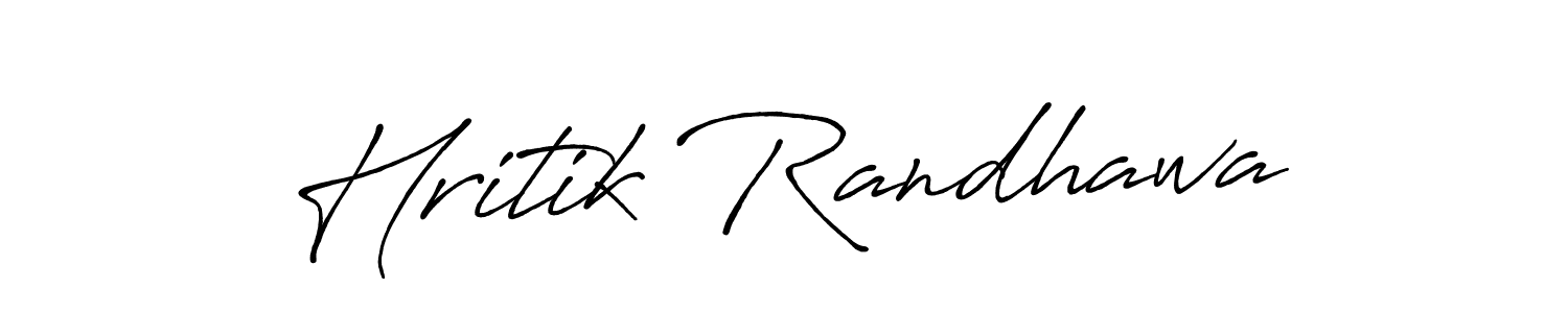 Also we have Hritik Randhawa name is the best signature style. Create professional handwritten signature collection using Antro_Vectra_Bolder autograph style. Hritik Randhawa signature style 7 images and pictures png