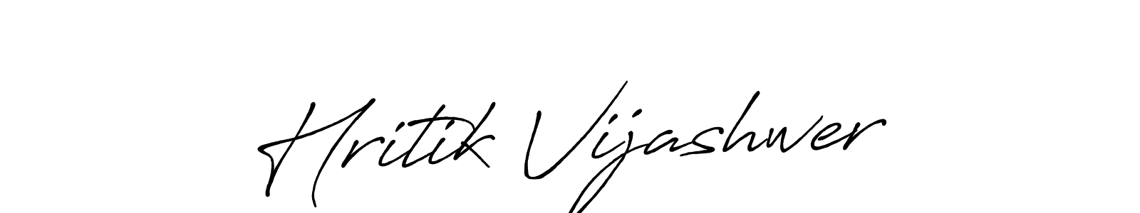 Antro_Vectra_Bolder is a professional signature style that is perfect for those who want to add a touch of class to their signature. It is also a great choice for those who want to make their signature more unique. Get Hritik Vijashwer name to fancy signature for free. Hritik Vijashwer signature style 7 images and pictures png