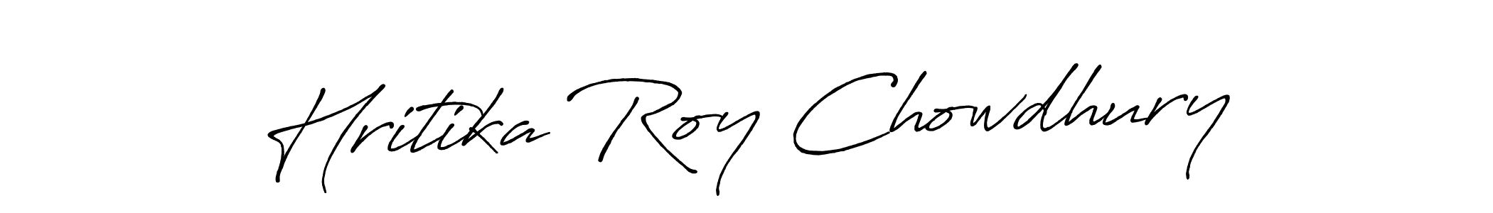 Also You can easily find your signature by using the search form. We will create Hritika Roy Chowdhury name handwritten signature images for you free of cost using Antro_Vectra_Bolder sign style. Hritika Roy Chowdhury signature style 7 images and pictures png