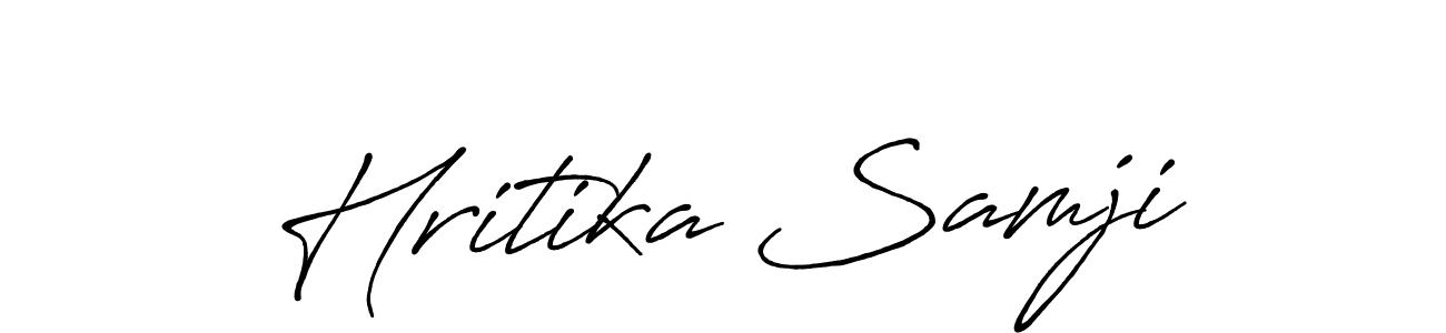 Check out images of Autograph of Hritika Samji name. Actor Hritika Samji Signature Style. Antro_Vectra_Bolder is a professional sign style online. Hritika Samji signature style 7 images and pictures png
