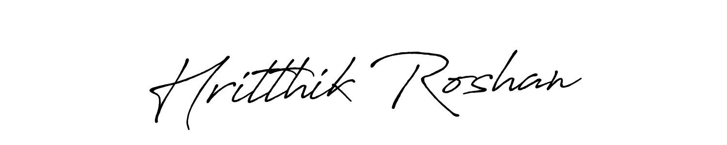 Create a beautiful signature design for name Hritthik Roshan. With this signature (Antro_Vectra_Bolder) fonts, you can make a handwritten signature for free. Hritthik Roshan signature style 7 images and pictures png