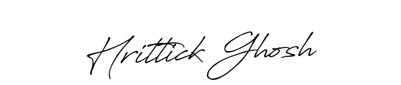 Hrittick Ghosh stylish signature style. Best Handwritten Sign (Antro_Vectra_Bolder) for my name. Handwritten Signature Collection Ideas for my name Hrittick Ghosh. Hrittick Ghosh signature style 7 images and pictures png