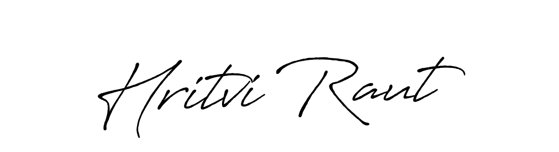 Make a beautiful signature design for name Hritvi Raut. With this signature (Antro_Vectra_Bolder) style, you can create a handwritten signature for free. Hritvi Raut signature style 7 images and pictures png