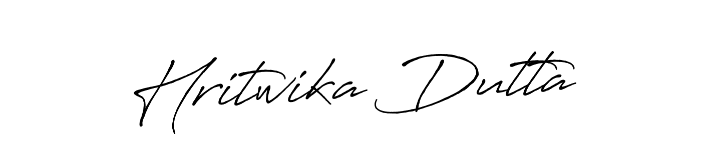 How to make Hritwika Dutta name signature. Use Antro_Vectra_Bolder style for creating short signs online. This is the latest handwritten sign. Hritwika Dutta signature style 7 images and pictures png