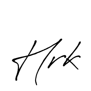 How to make Hrk name signature. Use Antro_Vectra_Bolder style for creating short signs online. This is the latest handwritten sign. Hrk signature style 7 images and pictures png