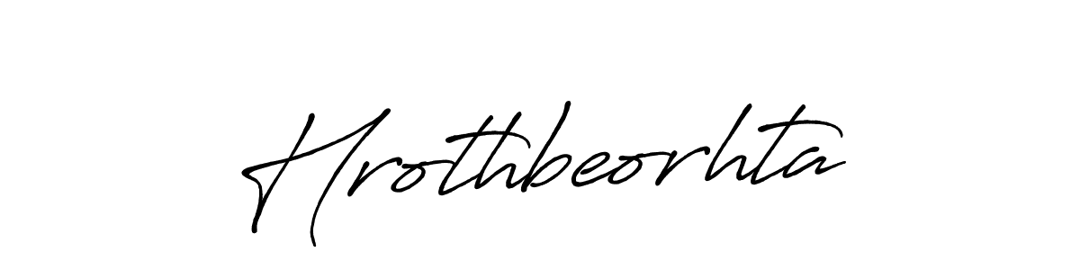 Use a signature maker to create a handwritten signature online. With this signature software, you can design (Antro_Vectra_Bolder) your own signature for name Hrothbeorhta. Hrothbeorhta signature style 7 images and pictures png
